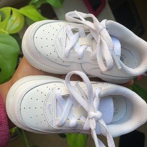 All White Nike Air Force 1 size 6c